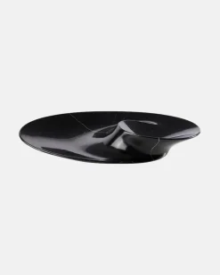 Deko-Schale Swirl L48 Schwarz