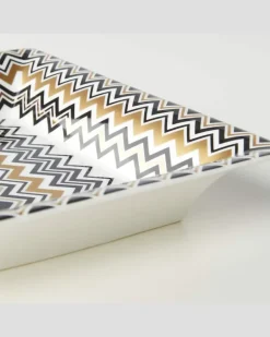 Deko-Schale Zigzag Gold Multicolor