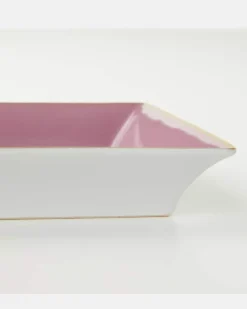 Dekotablett Pegaso aus Porzellan Rosa