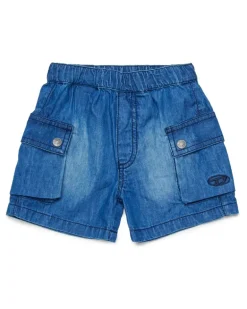 Denim-Shorts mit Cargotaschen - Kurze Hosen - Herren - Blau