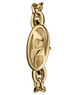 D-Era Armbanduhr aus goldenem Edelstahl mit zwei Zeigern - Uhren - Damen -