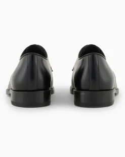 Derby aus Leder Schwarz