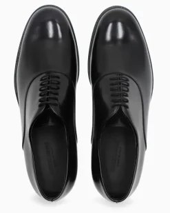 Derby aus Leder Schwarz