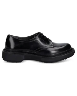 Derby-Schuhe aus poliertem Leder - Schwarz