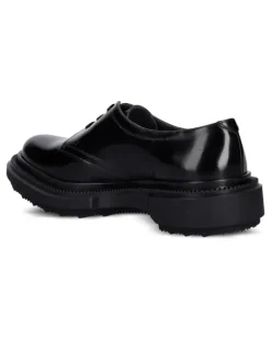 Derby-Schuhe aus poliertem Leder - Schwarz
