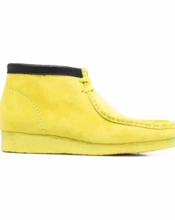 Derby-Schuhe aus Wildleder - Gelb
