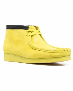 Derby-Schuhe aus Wildleder - Gelb