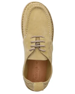 Derby-Schuhe aus Wildleder - Nude