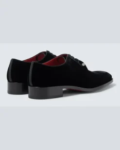 Derby-Schuhe Chambeliss aus Samt Schwarz
