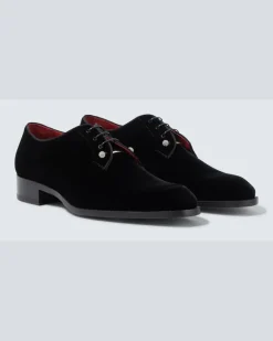 Derby-Schuhe Chambeliss aus Samt Schwarz