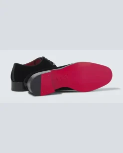 Derby-Schuhe Chambeliss aus Samt Schwarz