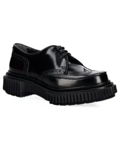 Derby-Schuhe mit dicker Sohle - Schwarz