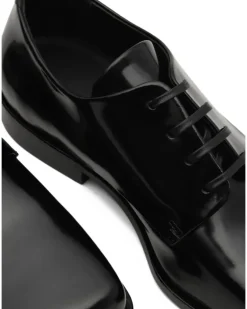 Derby-Schuhe mit eckiger Kappe - Schwarz