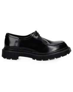 Derby-Schuhe mit geriffelter Sohle - Schwarz