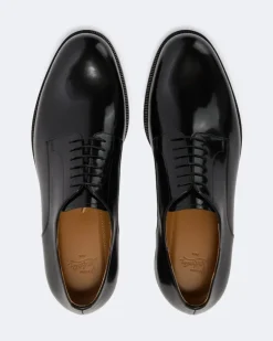 Derby-Schuhe Moustachou aus Leder Schwarz