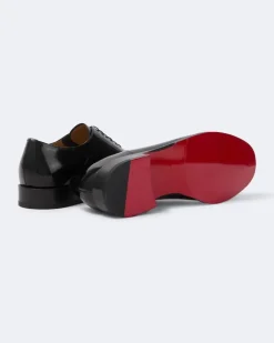 Derby-Schuhe Moustachou aus Leder Schwarz