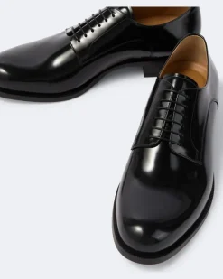 Derby-Schuhe Moustachou aus Leder Schwarz
