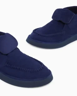 Desert Boots aus Veloursleder Marineblau