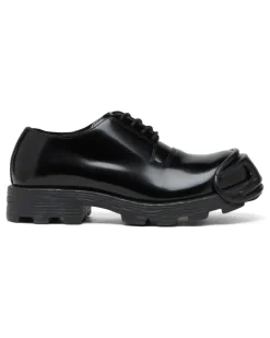 D-Hammer-Schnürschuhe aus Leder mit Oval D-Zehenkappe - Schnürschuhe und Clogs - Herren - Schwarz