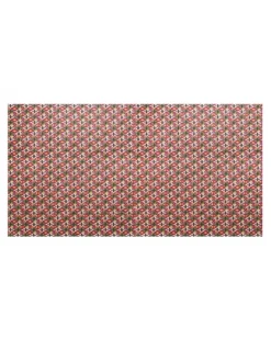 Diamond Ikat Tischdecke aus Leinen (320cm x 170cm) - Rot