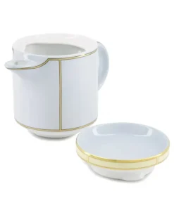 Diva Kaffeekanne mit Deckel aus Porzellan - Weiß