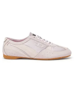 D-Mile - Flat-Sneakers mit Wildleder-Overlays - Sneakers - Damen - Rosa