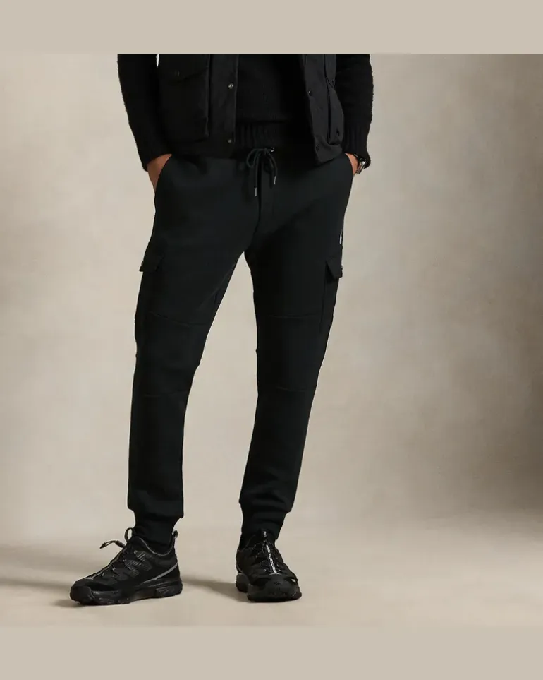 Doppellagige Cargo-Jogginghose Black