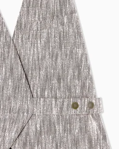 Doppelreihige Jersey-Weste mit Chevronmuster Grau