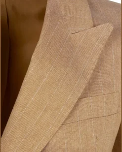 Doppelreihiger Anzug mit Streifen - Nude