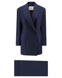 Doppelreihiger Rocchetta Anzug - Blau