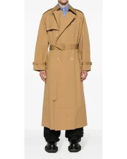 Doppelreihiger Trenchcoat - Nude