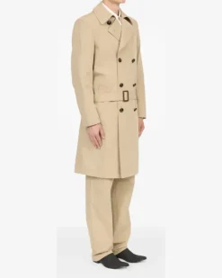Doppelreihiger Trenchcoat - Nude