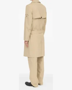 Doppelreihiger Trenchcoat - Nude