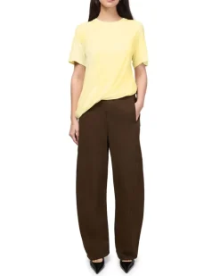 Drapiertes Top aus Viskose Yellow