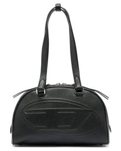 1DR Dome - Boston Bag aus Leder mit geprägtem Logo - Handtaschen - Unisex - Schwarz