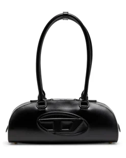 1DR Dome - Langgezogene Bowlingtasche aus Leder - Schultertaschen - Damen - Schwarz