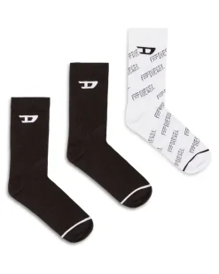 Dreierpack Baumwollsocken mit Allover-Logo - Socken - Herren - Bunt