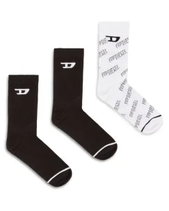 Dreierpack Baumwollsocken mit Allover-Logo - Socken - Herren - Bunt
