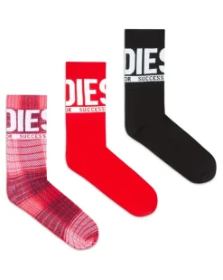 Dreierpack Baumwollsocken mit Jacquardmustern - Socken - Herren - Bunt