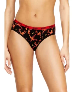 Dreierpack Slips mit Pferdemuster - Panties - Damen - Bunt