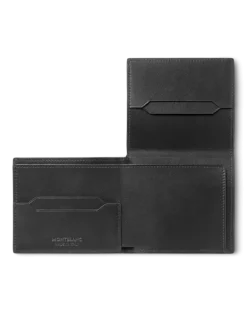 Dreifach gefaltete Brieftasche Schmal 4 cc aus Soft Leder - Schwarz - Leder - MB198145 - Brieftaschen