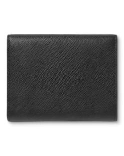 Dreifach gefaltete Brieftasche 6 cc Montblanc Envelope - Schwarz - Leder - MB198225 - Brieftaschen