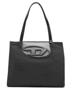 1DR - Einkaufstasche aus nylon mit lederklappe - Shoppers - Unisex - Schwarz