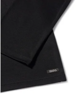 Dreiteiliges Pyjama-Set aus Lyocell - Schwarz