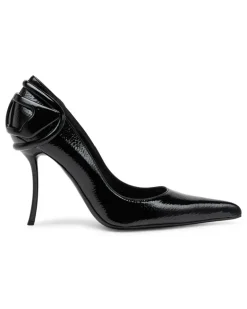 D-Ten & Half-Glänzende Pumps mit geschwungenem Absatz - Pumps - Damen - Schwarz