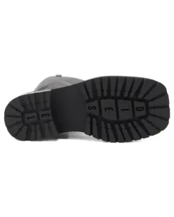 D-Texan Stiefel mit eckiger Kappe - Schwarz
