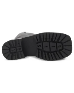 D-Texan Stiefel mit eckiger Kappe - Schwarz