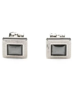 Duo Cabachon Manschettenknöpfe - Silber