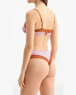 Duo Tanga aus Spitze - Violett