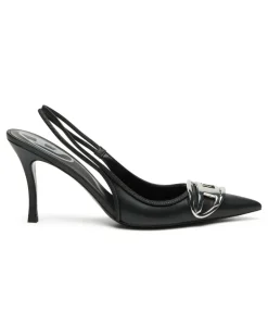 D-Venus-Slingback-Pumps aus Nappa-Leder - Pumps - Damen - Schwarz